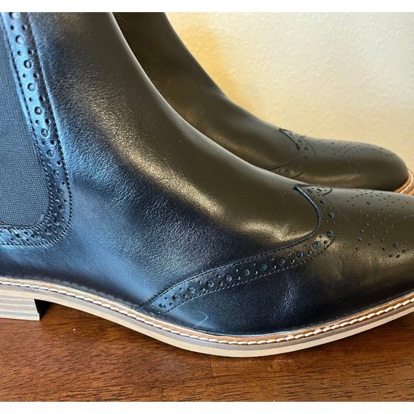 Genuine Leather Chelsea Boots Pull-on Wingtip Boots main image 11